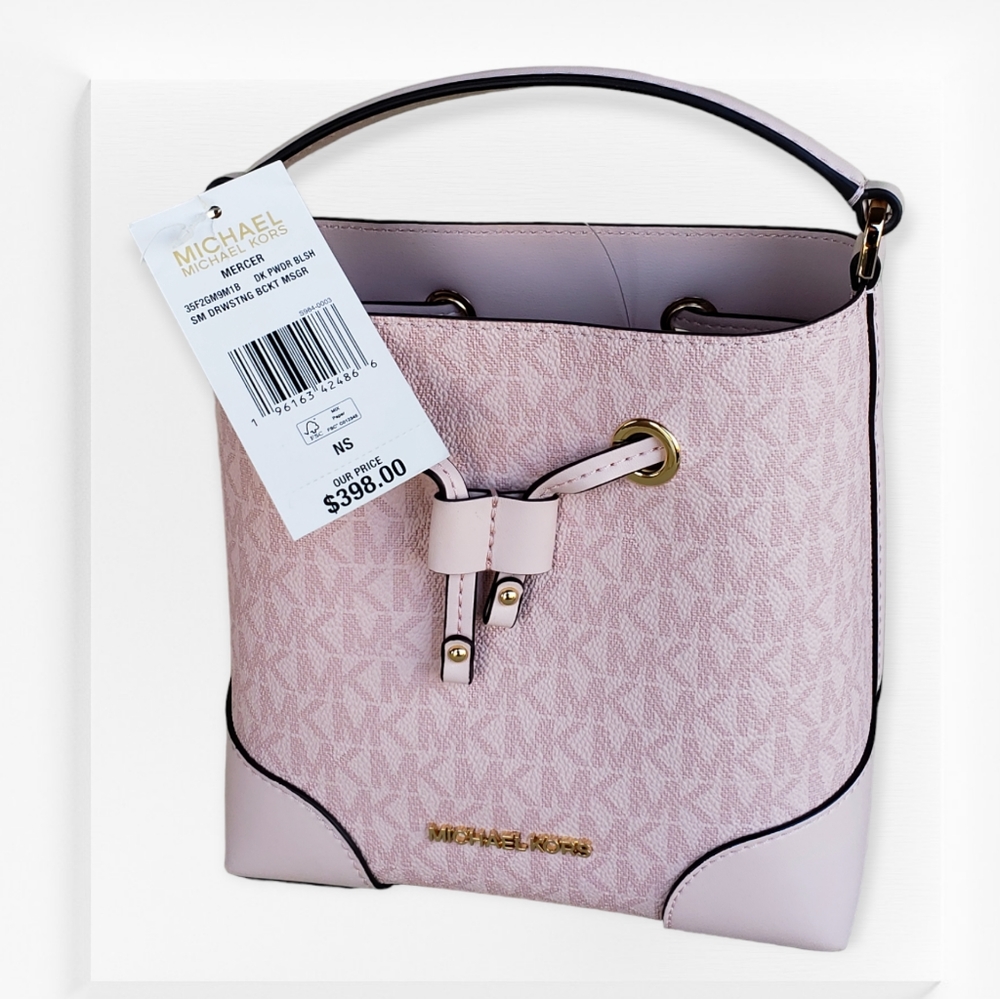 MICHAEL KORS Mercer Drawstring Bucket Messenger Bag